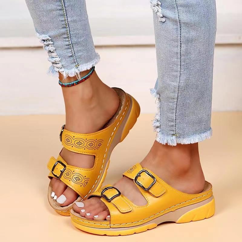 š„ĆLTIMO DĆA 60% DE DESCUENTOš„ - Sandalias casuales de cuƱa para mujer