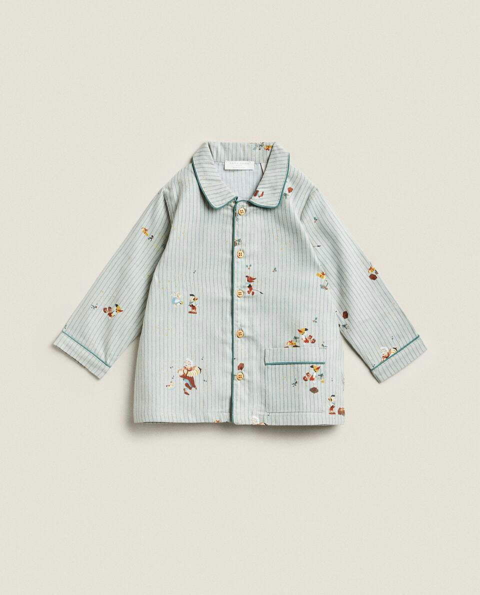 CHILDREN FLANNEL CHRISTMAS PINOCCHIO DISNEY SET OF PYJAMAS