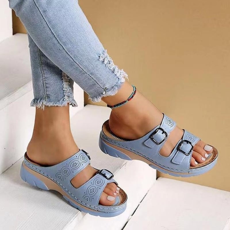 š„ĆLTIMO DĆA 60% DE DESCUENTOš„ - Sandalias casuales de cuƱa para mujer