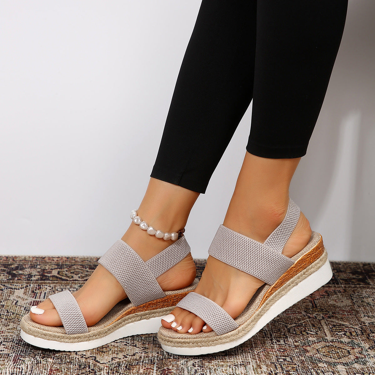 š„ĆLTIMO DĆA 60% DE DESCUENTOš„ - Sandalias casuales de cuƱa para mujer