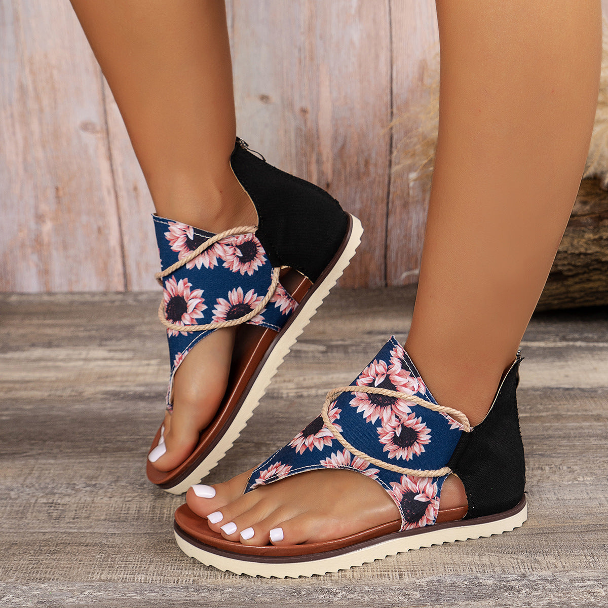 š„ĆLTIMO DĆA 60% DE DESCUENTOš„ - Sandalias casuales de cuƱa para mujer