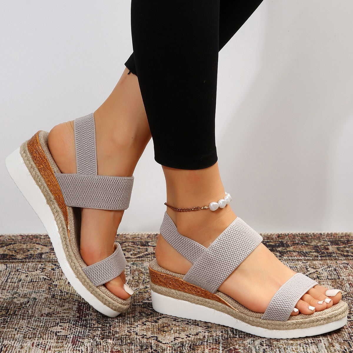 š„ĆLTIMO DĆA 60% DE DESCUENTOš„ - Sandalias casuales de cuƱa para mujer