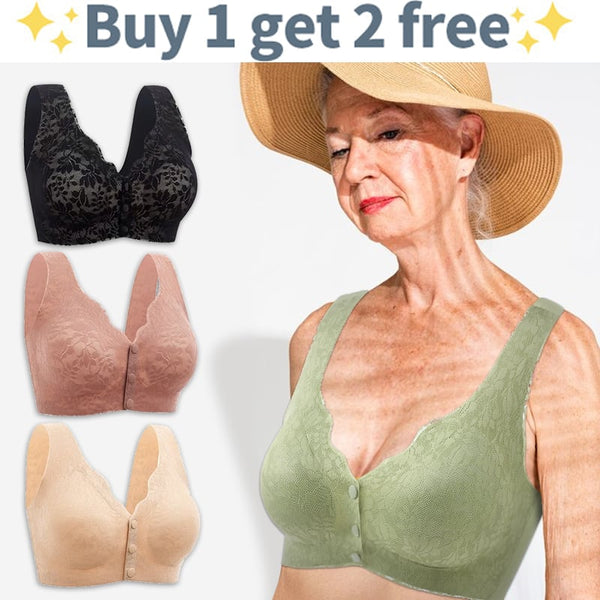 🔥Buy 1 Get 2 Free Now🔥 Soft Front-button Wire-free Bra