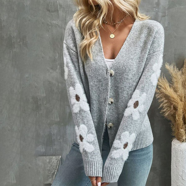 Casual Grey Long Sleeve Cardigan