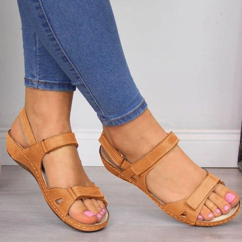 🔥ÚLTIMO DÍA 49% DE DESCUENTO - Sandalias de piel sintética premium para mujer 