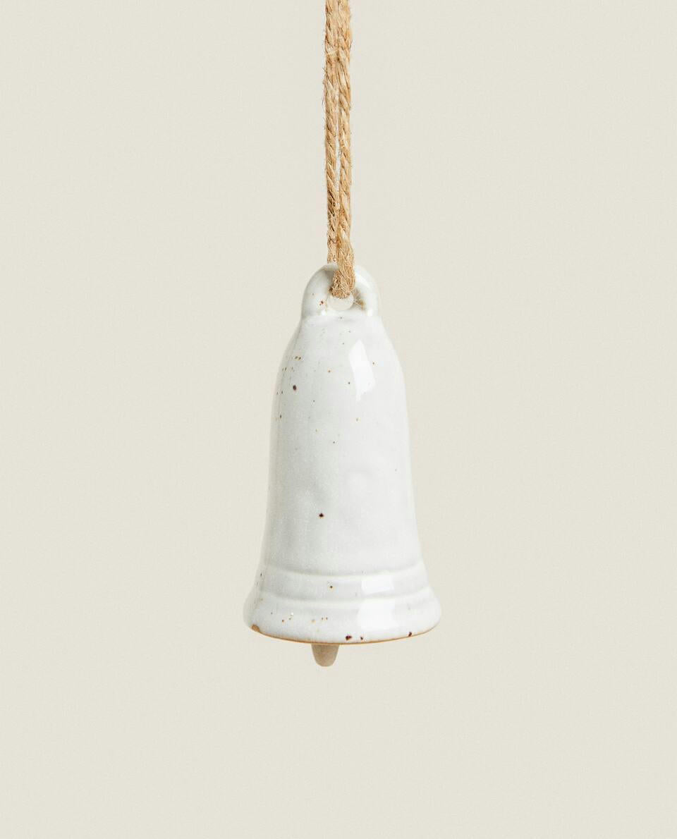 DECORACIÓN DE CAMPANA DE CERÁMICA NAVIDEÑA 