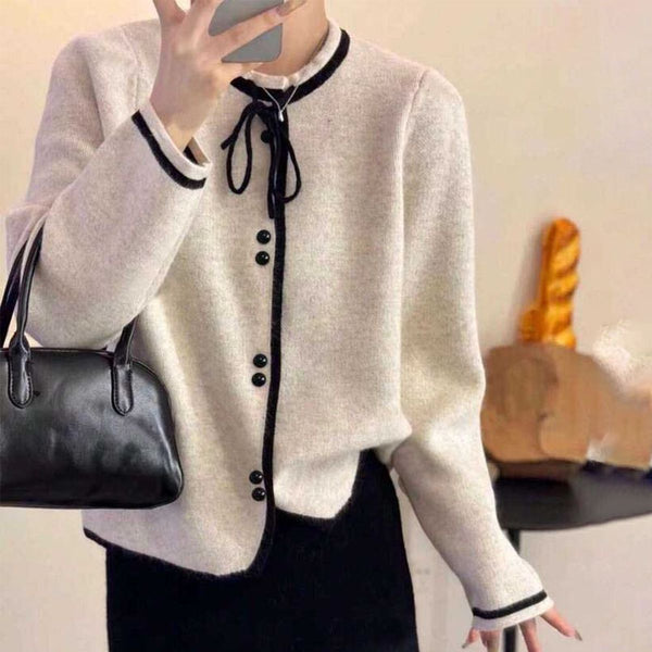 Classy Long Sleeve Khaki Sweater