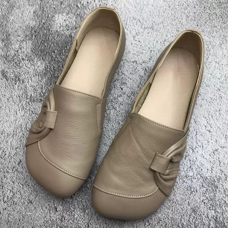 💖Promoción de último día 60% de descuento - Zapatos de mujer de piel con suela blanda antideslizante 