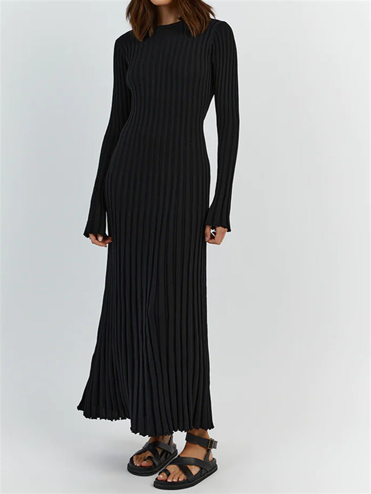 Vestido midi de punto con mangas, otoño 2024 (Compra 2 y envío gratis)