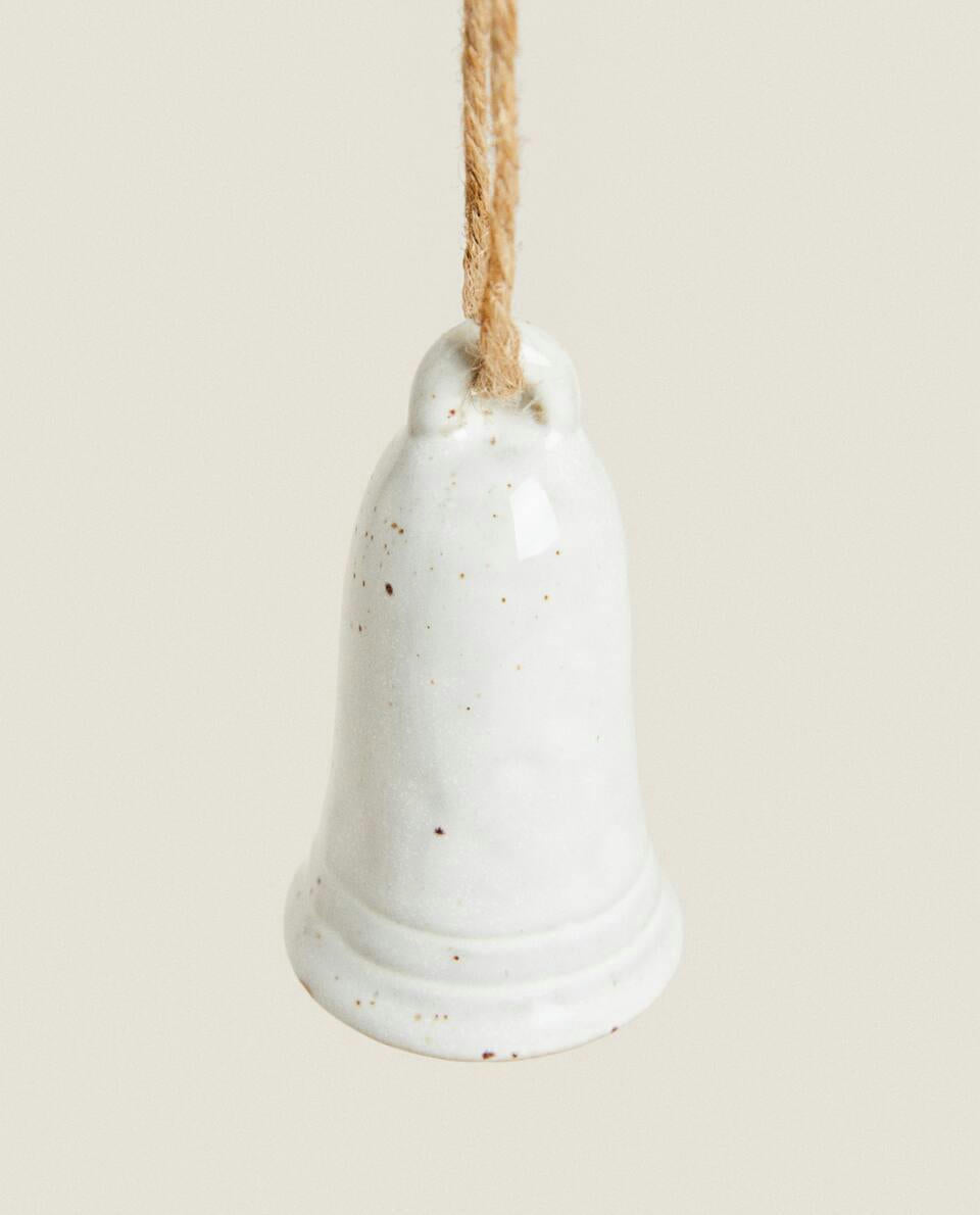 DECORACIÓN DE CAMPANA DE CERÁMICA NAVIDEÑA 