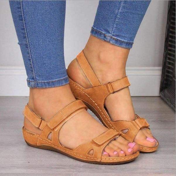 🔥ÚLTIMO DÍA 49% DE DESCUENTO - Sandalias de piel sintética premium para mujer 