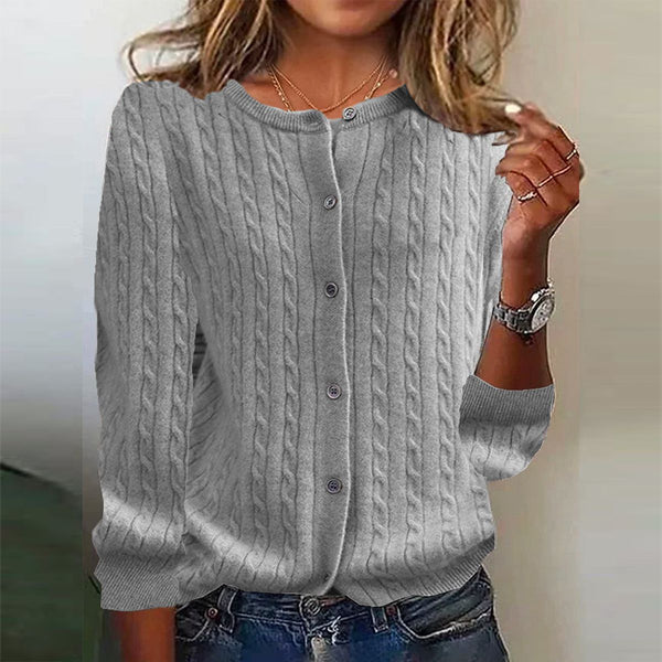 Simple Long Sleeve Plain Sweater