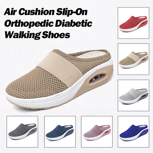 🔥Last Day 49% OFF - Air Cushion Slip-On Orthopedic Diabetic Walking Shoes