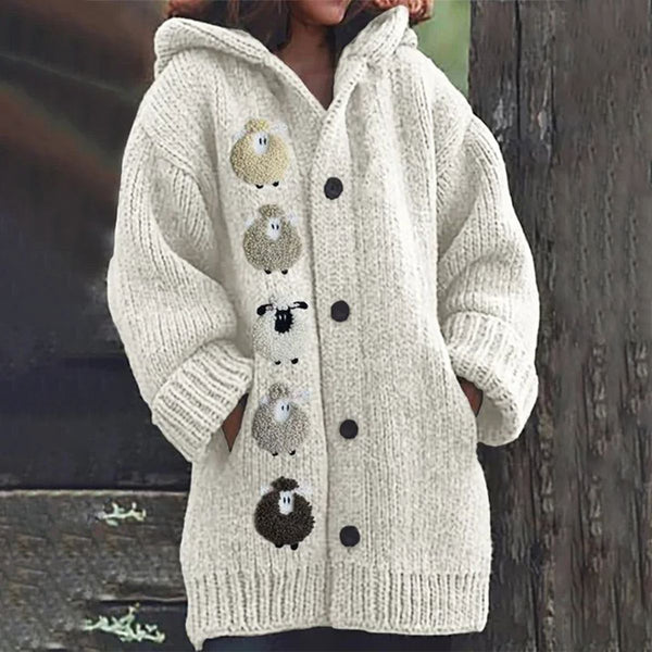 Cute White Long Sleeve Cardigan