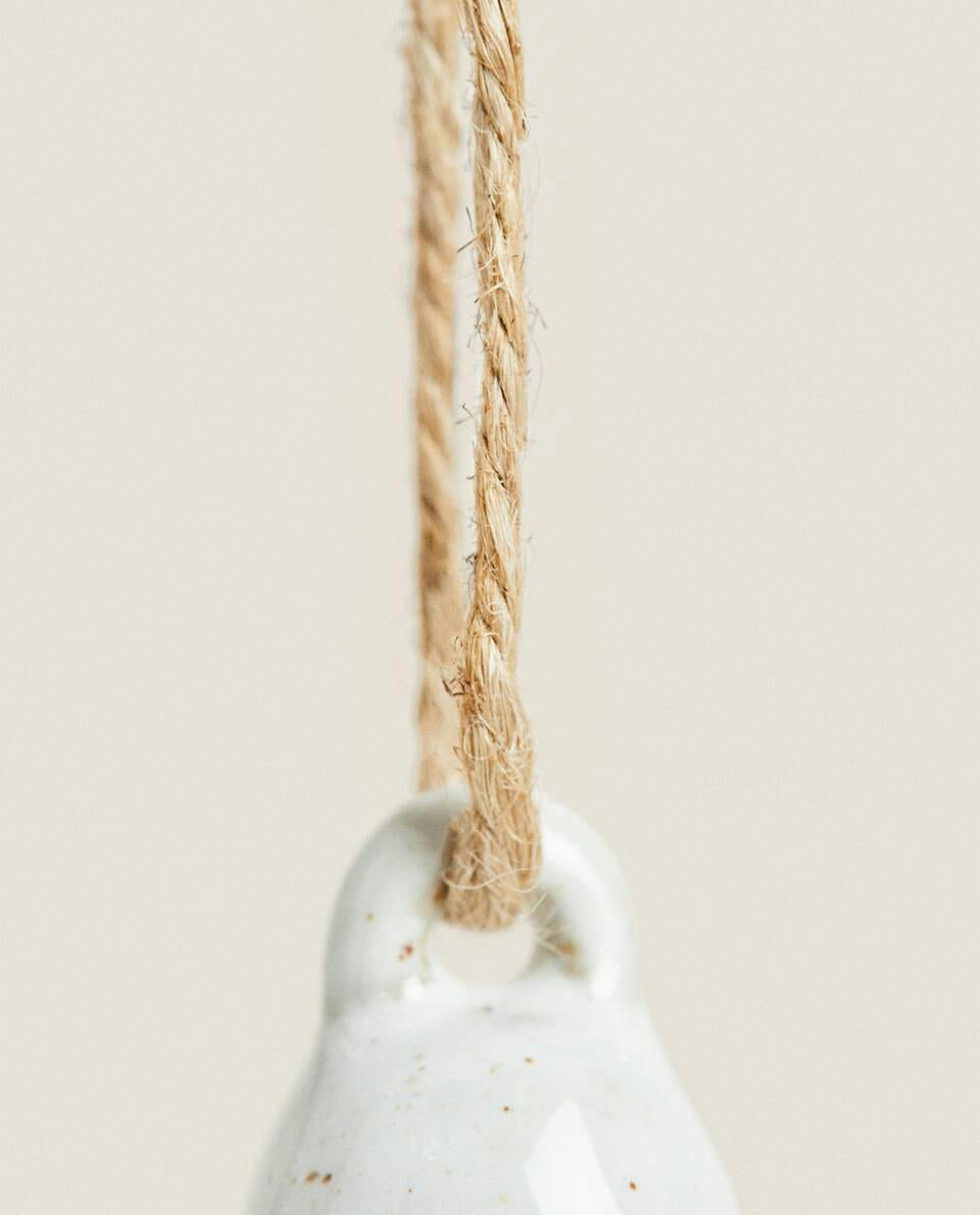 DECORACIÓN DE CAMPANA DE CERÁMICA NAVIDEÑA 