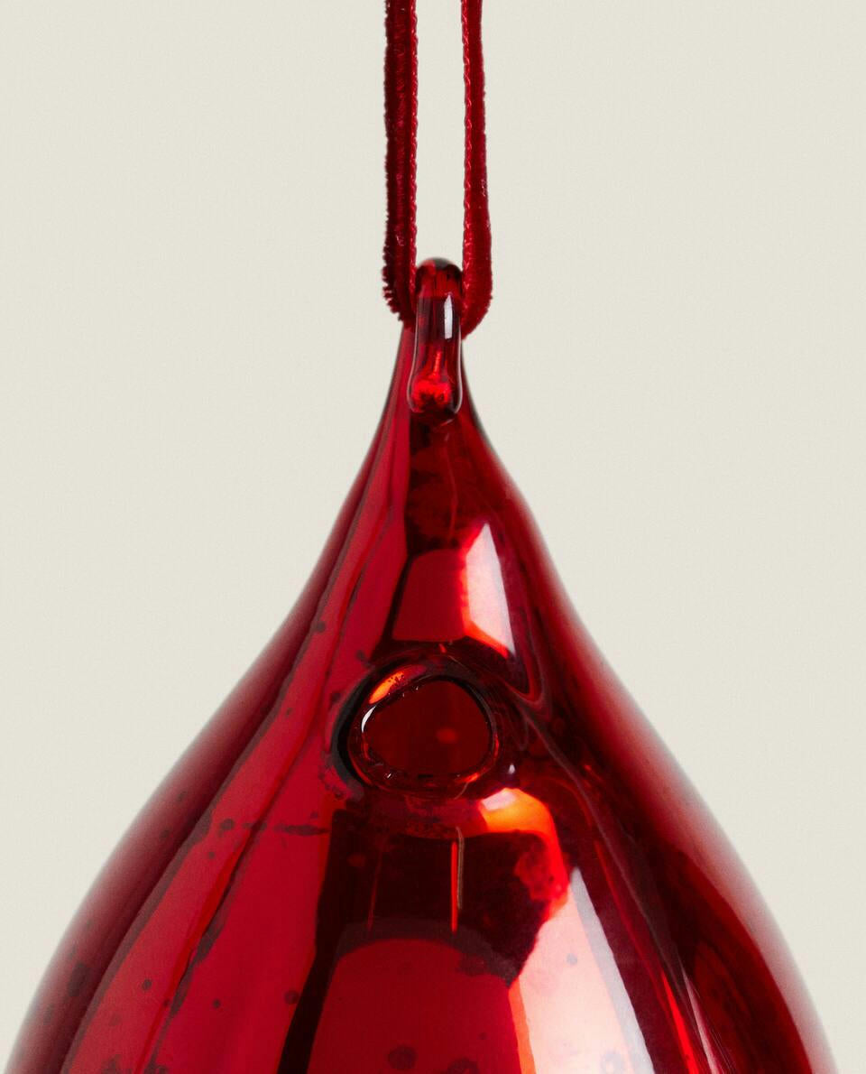 DECORACIÓN NAVIDEÑA DE GOTAS DE VIDRIO 