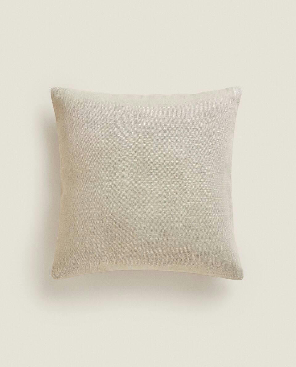 LINEN AND VELVET CUSHION COVER