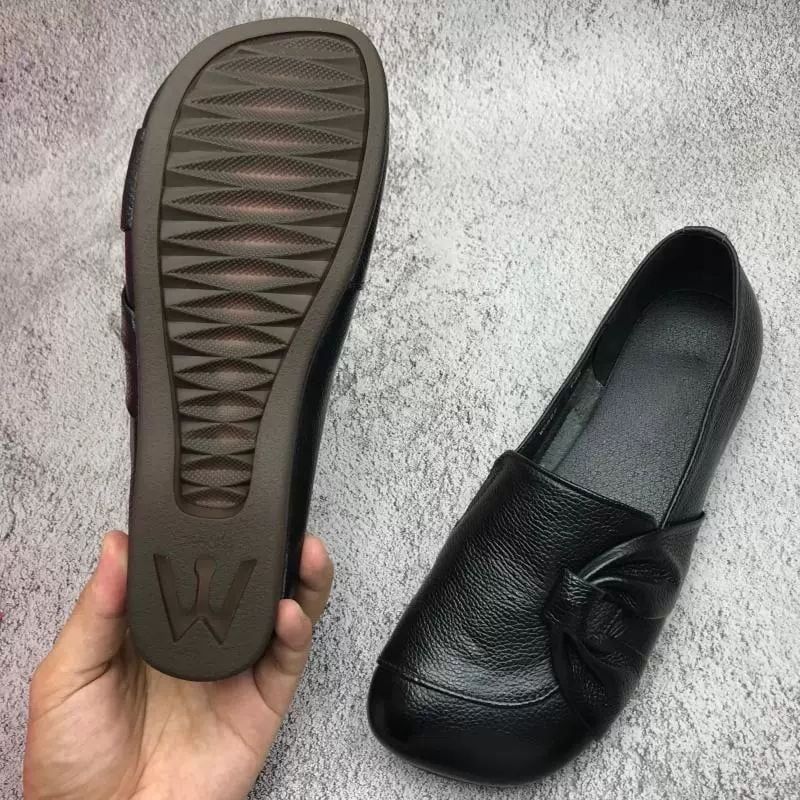 💖Promoción de último día 60% de descuento - Zapatos de mujer de piel con suela blanda antideslizante 