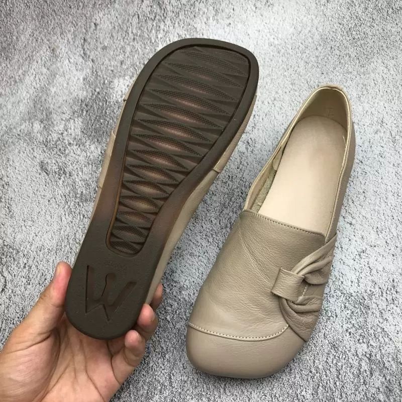 💖Promoción de último día 60% de descuento - Zapatos de mujer de piel con suela blanda antideslizante 