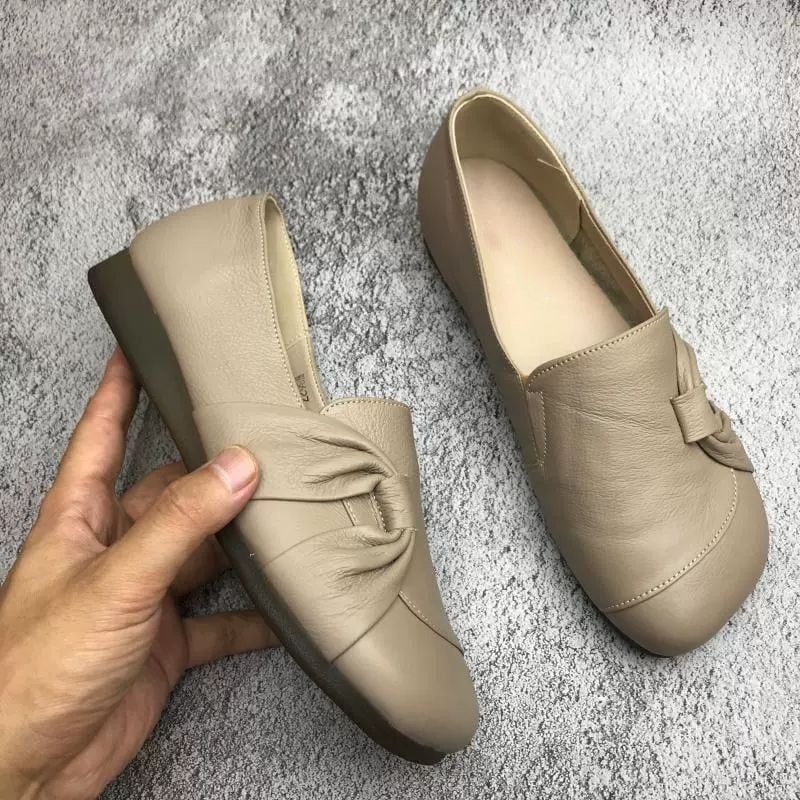 💖Promoción de último día 60% de descuento - Zapatos de mujer de piel con suela blanda antideslizante 
