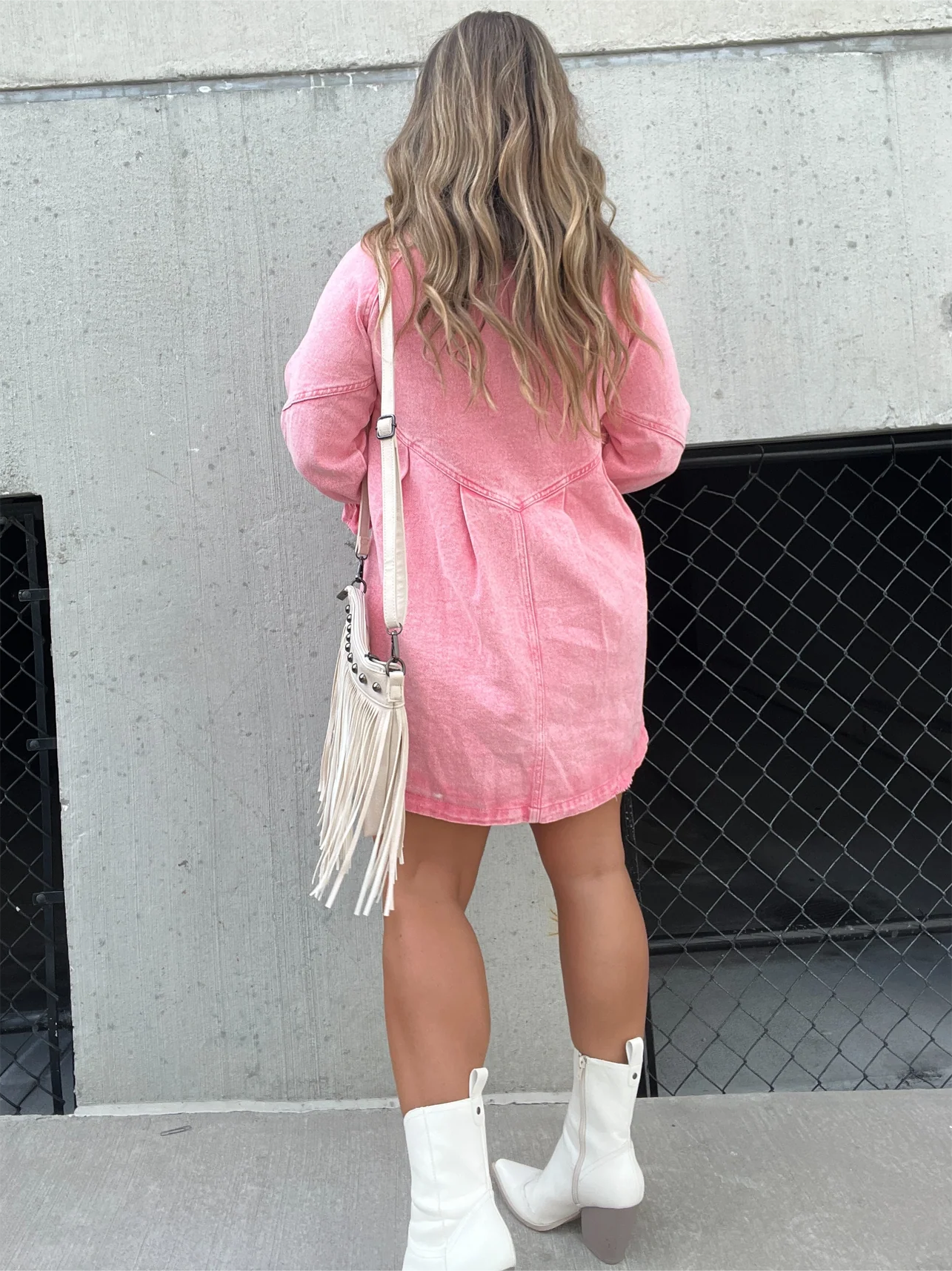 Vestido vaquero lavado con mangas abullonadas (2024) (Compra 2 y envío gratis)